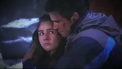 Kristina and Taylor during the bus crash