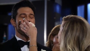 Maxie smashes cake in Nathan's face