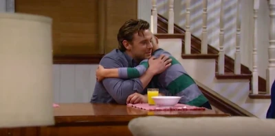 Jake hugs Jason