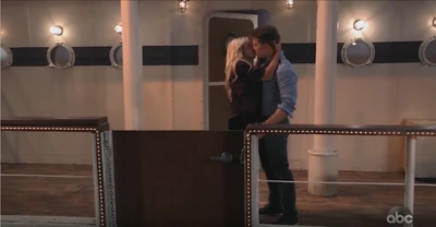 Lulu and Dustin Phillips kiss on The Haunted Star (2019)