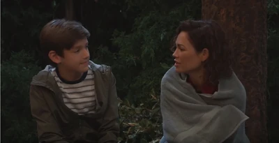 Aiden and Elizabeth go camping