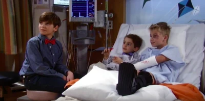 The Webber boys at the hospital