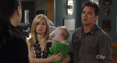 Dante and Lulu with their son, Rocco, tell Obrecht that she is getting her deal (2014)