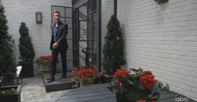 Valentin shows off the back patio (2023)