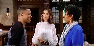 T.J. and Molly with his aunt Stella (2017)