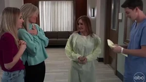 The Eckerts outside Amelia's hospital room (2023)