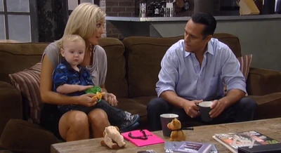 Rocco with his grandpa, Sonny and cousin, Carly