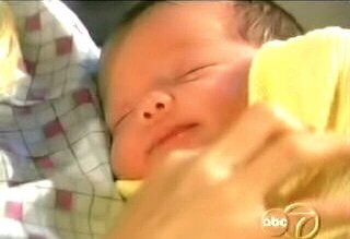 Baby Molly in the hospital with Courtney