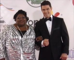 Nathan and Epiphany on the red carpet