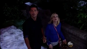 Nathan and Maxie watch the fireworks