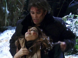 Steve and Olivia struggle in the snow (2010)