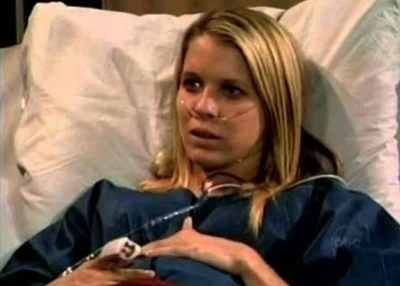 Courtney in the hospital due to encephalitis during her pregnancy