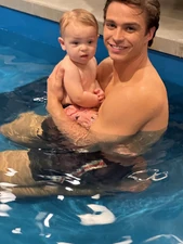 Brothers enjoy the pool (2023)