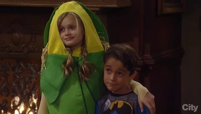 Spencer and Joss on Beggars Night