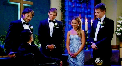 Kristina with her dad and brothers