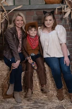 Felicia, James, and Maxie pose for Halloween (2023)