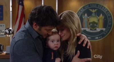 Rocco with his parents (Falconeri family hug)