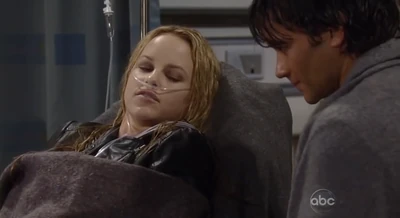 Lante in the hospital after being trapped (2009)