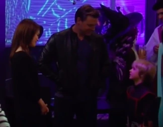 Jake with his parents on Halloween