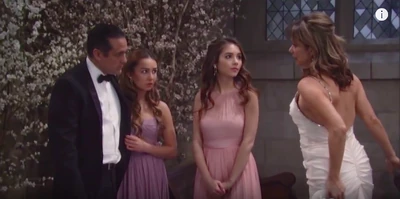 Kristina with her parents and sister