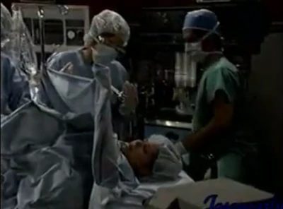 Carly before she is put under for her C-section