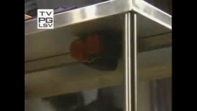 The explosive Jerry Jacks placed under a cart in the clinic (2008)