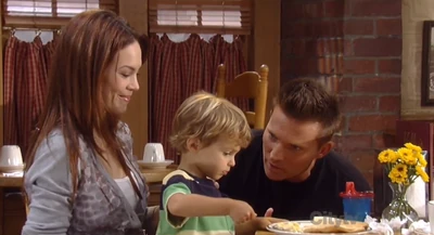 Aiden with his mom and Jason