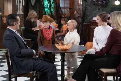 Nina with husband Sonny, daughter Willow, Wiley, and James (2023)