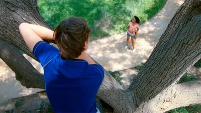 Spencer sees Trina from a tree in the park (2021)