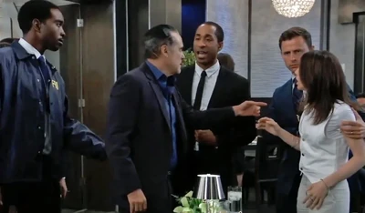 Sonny Corinthos is arrested during an F.B.I. raid (2023)