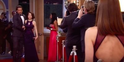 Franco and Elizabeth arrive on the red carpet (the first time)