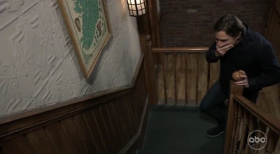 Spencer on the stairs (2023)