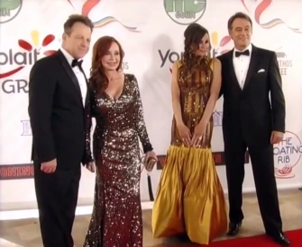 Kevin, Lucy, Bobbie and Scott on the red carpet