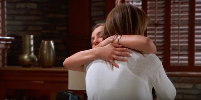 Reuniting with her mom