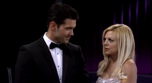 Looking lovingly into each others eyes