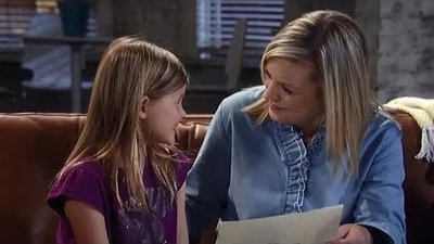 Maxie appreciates Georgie's drawing (2021)