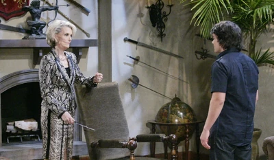 Helena and Dante Falconeri face off on Cassadine Island (2015)