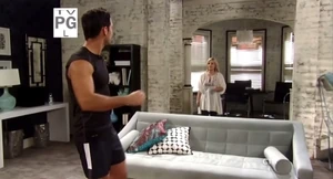 Maxie walks in on Nathan dancing