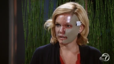 Ava Jerome wears a medical mask (2017)