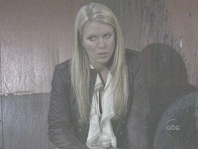 Pregnant Courtney during the train wreck