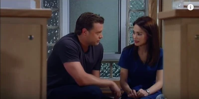 Jason tells Elizabeth about his engagement to Sam; J: "You will always be a part of my family."