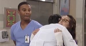 Patrick and Sabrina hug