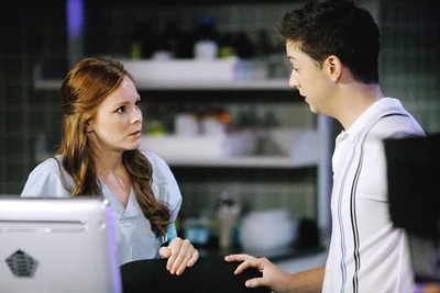 Spinelli and Ellie snoop around in the lab