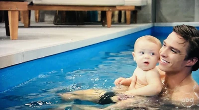 Brothers spending time in the pool (2023)