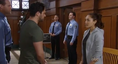 Kristina runs into Johnny at the court house