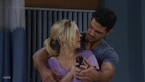 Nathan teaches Maxie how to handle a gun