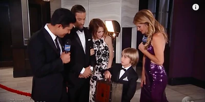 Arriving on the red carpet