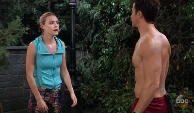 Kiki Jerome and Griffin Munro run into each other in the park (2018)
