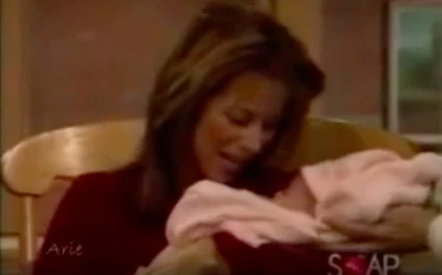 Alexis holds Kristina for the first time