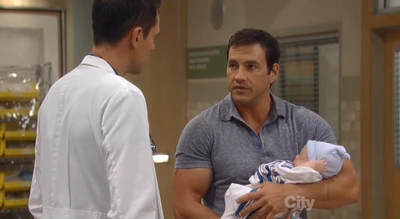 Baby Rocco with his uncle Nikolas